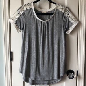 Anthropologie lace sleeved top